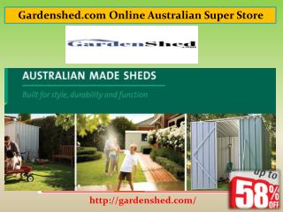 Garden Sheds, Absco Storage Sheds Online |Gardenshed.com