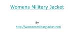 Womens Military Jacket