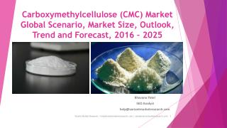 Carboxymethylcellulose (CMC) Market Global Scenario, Market Size, Outlook, Trend and Forecast, 2016 â€“ 2025