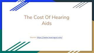 The Cost of Hearing Aids