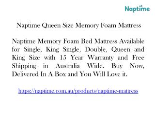 Naptime Queen Size Memory Foam Mattress