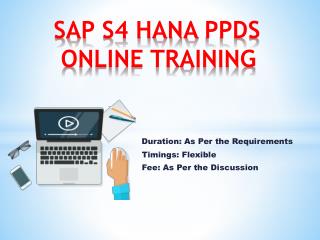 SAP S4 HANA PPDS Online Training