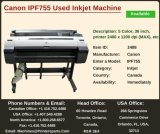 Buy Used Canon IPF755 Inkjet Machine