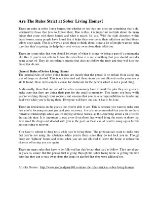 Are The Rules Strict at Sober Living Homes