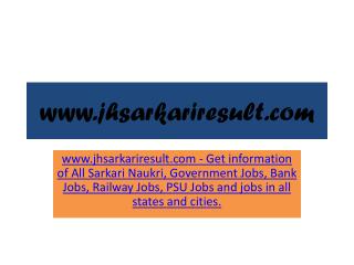 JHSarkariResult.com :Government Results, Latest GovernmentOnline Form | Result 2018