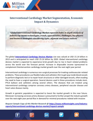 Interventional Cardiology Market Segmentation, Economic Impact & Dynamics
