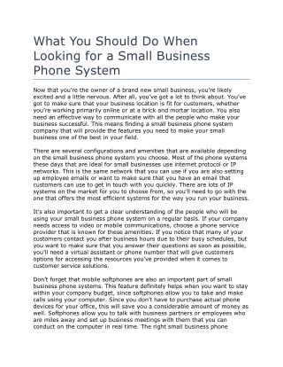 What You Should Do When Looking for a Small Business Phone System