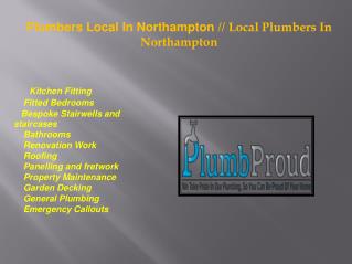 Local Plumbers In Northampton