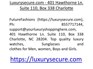 Luxurysecure.com - Ph 855-771-7144 - Luxurysecure.com - support@yourluxuryshoppinghere.com