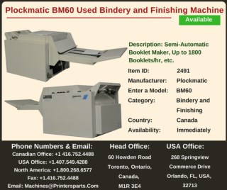 Buy Used Plockmatic BM60 Bindery and Finishing Machine