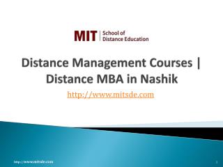 Distance Management Courses | Correspondence MBA | Distance MBA in Nashik