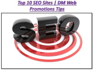 Best SEO Sites in 2018 | DM Web Promotions Tips