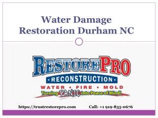 Water Damage Restoration Durham NC