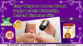 Easy Ways to Lower Blood Sugar Levels Naturally, Herbal Diabetes Pills