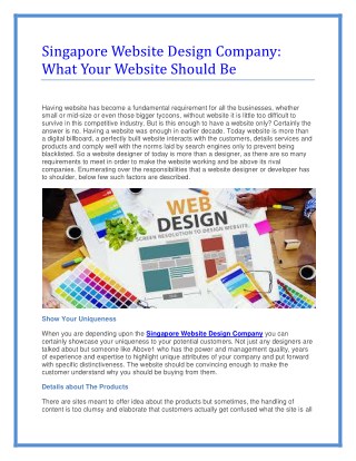 Singapore website design company