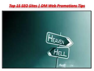 SEO Tips For New Website | DM Web Promotions Tips
