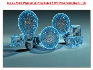 SlideSEO Tips For New Website | DM Web Promotions Tips