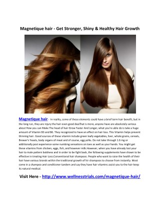 Magnetique hair - Increase Volume & Shine Of Your Hair