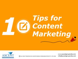 10 Tips for Content Marketing