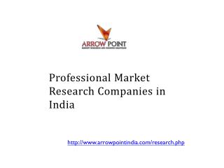 Best and Professional Market Research Companies in India