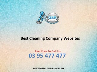 Best Cleaning Company Websites - GSR Cleaning Services