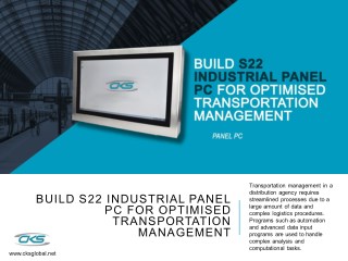 Build S22 Industrial Panel PC for Optimised Transportation Management