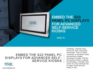 Embed S22 Panel PC Displays for Advanced Self-Service Kiosks