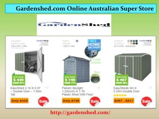 Wide range of Garden Sheds, Absco Sheds Online.