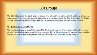60s groups