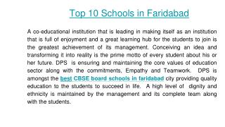 Best CBSE Board Schools in Faridabad
