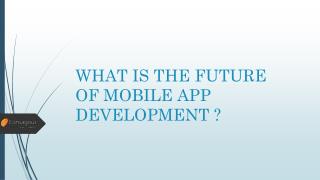 What Is the Future of Mobile Application Development?