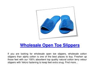 Wholesale Open Toe Slippers