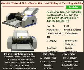 Buy Used Graphic Whizard FinishMaster 100 Bindery and Finishing Machine