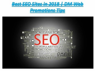 SEO Tips For New Website | DM Web Promotions Tips