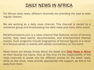 Daily News in Africa