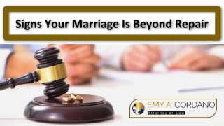 Signs Your Marriage Is Beyond Repair