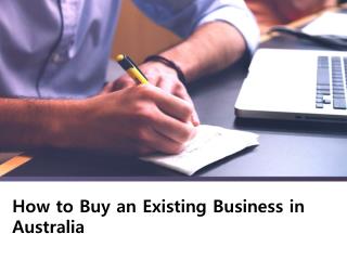 How to Buy an Existing Business in Abbotsbury