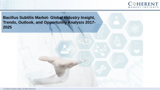 Bacillus Subtilis Market Outlook, and Opportunity Analysis, 2017-2025