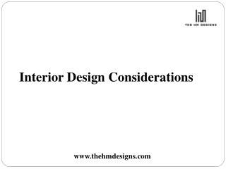 Interior Designing Office Considerations