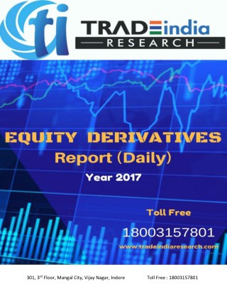 Daily Darivatives Prediction Report 05.04.2018 by TradeIndia Research