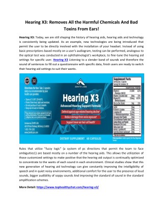 Hearing X3 Reviews: Improve Your Hearing Sense Naturally!