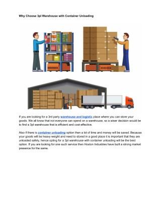 Why Choose 3pl Warehouse with Container Unloading