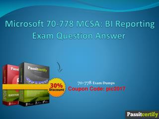 Microsoft 70-778 MCSA BI Reporting Exam Question Answer