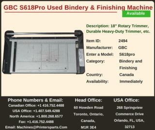 Buy Used GBC S618Pro Bindery and Finishing Machine