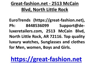 Great-fashion.net - 2513 McCain Blvd, North Little Rock, AR 72116