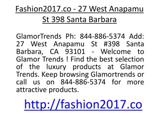 Fashion2017.co - 27 West Anapamu St 398 Santa Barbara, CA 93101