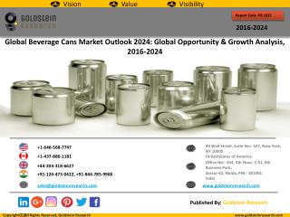 Beverage Can Market Outlook 2024: Global Opportunity And Demand Analysis, Market Forecast, 2016-2024