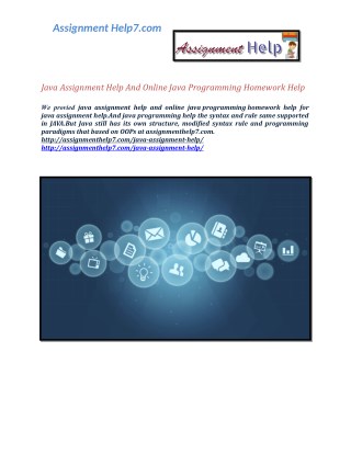Java Assignment Help And Online JavaÂ ProgrammingÂ Homework Help