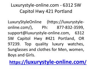 Luxurystyle-online.com - support@luxurystyle-online.com