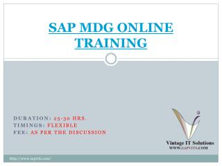 Sap mdg course content PPT